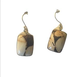 Sterling Silver / Peanut Wood Earrings